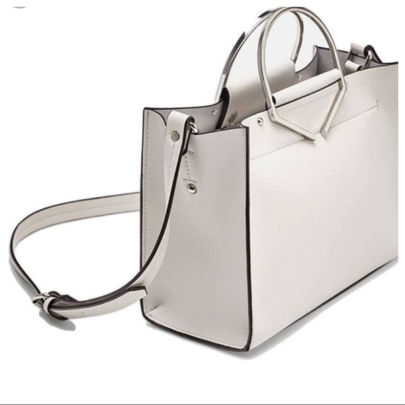 NWOT. Zara Mini Tote Bag with Metallic Handles. - Picture 2 of 8